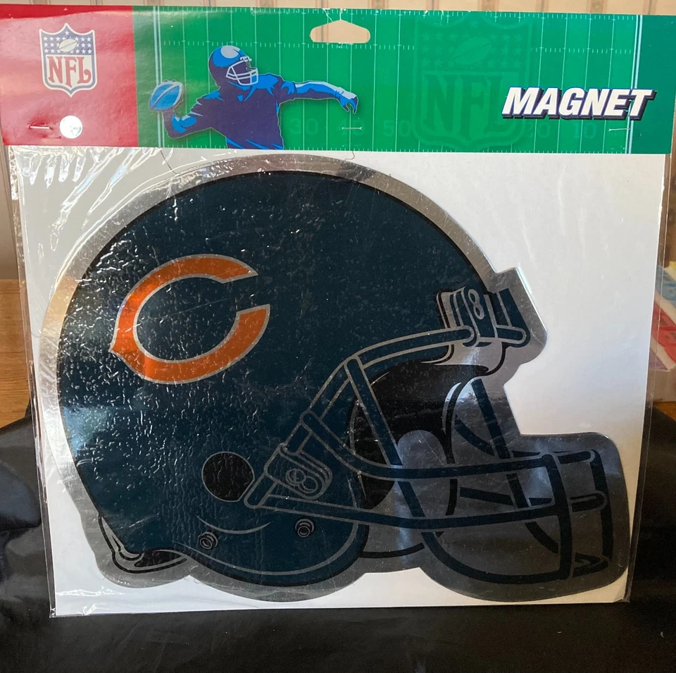 IMÁN DE FÚTBOL AMERICANO CHICAGO BEARS NFL 12 pulgadas diseño de casco  Foto 1 de 1