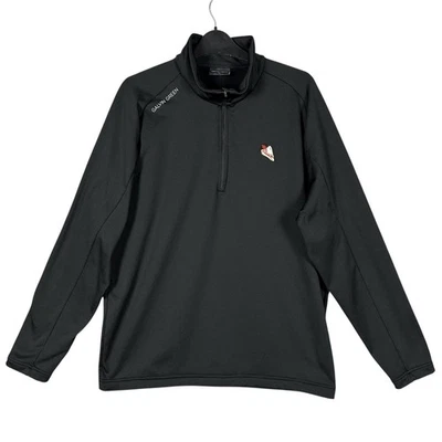 Galvin Green XXL Black 1/4 Zip Collared Golf Pullover Athletic Stretch 2XL - Image 1 of 4