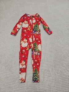 Bums & Roses Sleeper Size 18/24 Months Christmas Santa Bamboo Pajama Romper - Picture 1 of 6