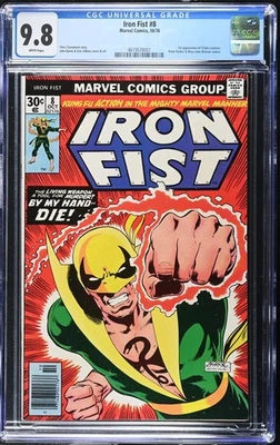 IRON FIST #8 - CGC 9.8 - WP - NM/MT - 1ST CHAKA - JOHN BYRNE COVER - Image 1 of 2