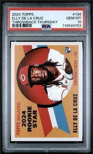 Elly De La Cruz 2024 Topps Throwback Thursday #134 Rookie PSA 10 GEM MINT Reds - Picture 1 of 3