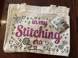 Joann’s in my Stitching Era Canvas Tote Bag - Picture 1 of 3