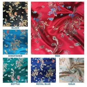 CHINESE BROCADE FABRIC Dragon Dress Displays Table Decorations Fancy Clothing - Picture 1 of 23