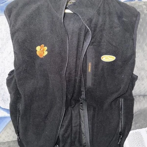 Chaleco Drake a prueba de viento capas negro Clemson Tigers ultra cálido polar adulto grande - Imagen 1 de 7