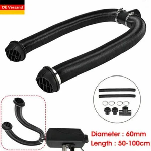 60MM Auto Standheizung Rohr Kanal Warm Luft Auslass EntlüFtung Schlauch Clip DHL - Bild 1 von 10