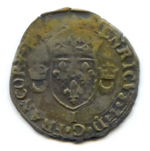 France Henri II (1547-1559) Douzain Aux Croissants 1551 I Limoges - Picture 1 of 2