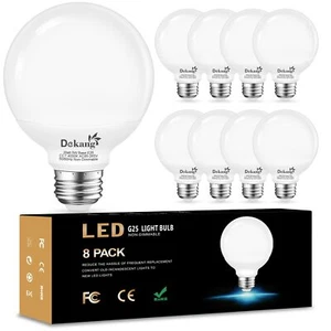 Dekang 8-Pack LED Vanity Light Bulbs for Bathroom 4000K Natural Daylight E26 ... - Picture 1 of 8