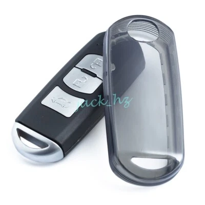 Black Transparent Key Fob Case Cover For Mazda 2 3 6 CX3 CX5 CX9 MX5 DJ BM KE - Image 1 of 4