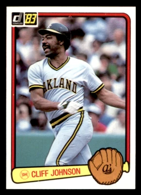 1983 Donruss Cliff Johnson   Set Break! #601 Oakland Athletics - Image 1 of 2