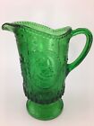 Rare Vintage Admiral Dewey Commemorative Green Glass Lemonade Pitcher