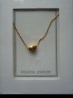 Gold Plated Necklace  "0" In a Heart Small Pendant - Gift Boxed  - New