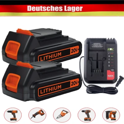 18V 3,0 Ah 8Ah Für BLACK+DECKER Akku Lithium BL2018 BL1318 BL4018 BL1518 LBXR20