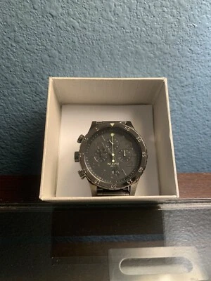 Nixon 48-20 Chrono Gunmetal; Brand New with Extra Links, Wide Eye-Chronograph - Image 1 of 4