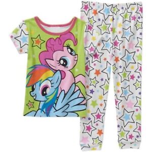 My Little Pony Rainbow Dash Pinkie Pie Girl Cotton Short Sleeve Pajama Set 5T