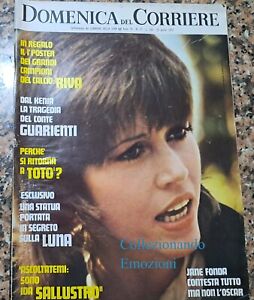 Domenica del Corriere n.17 1972-Jane Fonda-Rivera+Poster Gigi Riva-
