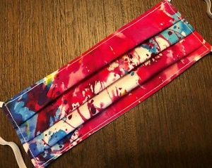 Maschera viso tinta unita blu, rosa e bianca. Trapuntino 100% cotone. Bambini adolescenti e adulti. - Foto 1 di 2