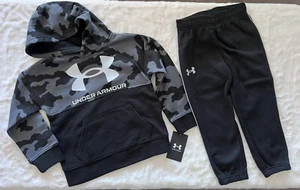 UNDER ARMOUR Little Boy’s Fleece Hoodie & Joggers Outfit, 2-Piece Set - 4 - Picture 1 of 10