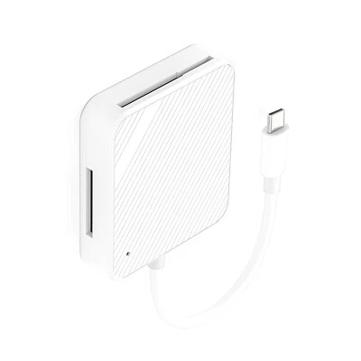 4 in 1 Type-C USB-C Smart Media M2 SD SM XD Memory Card Reader Adapter White - Image 1 of 4