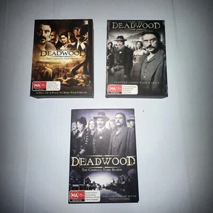 Deadwood DVD Box Sets Complete Series 1 2 & 3 Region 4 PAL As Is - Picture 1 of 23
