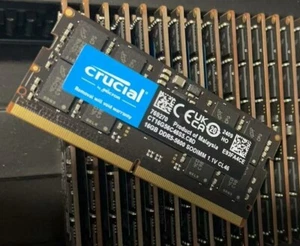 Crucial 16GB DDR5 5600 Laptop SODIMM RAM by Micron  262pin CT16G56C46S5.C8D - Picture 1 of 1