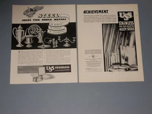 5 1932-1934 USS ACERO INOXIDABLE Y RESISTENTE AL CALOR PRODUCTOS ALEACIÓN ANUNCIOS ACERO EE. UU. - Imagen 1 de 3