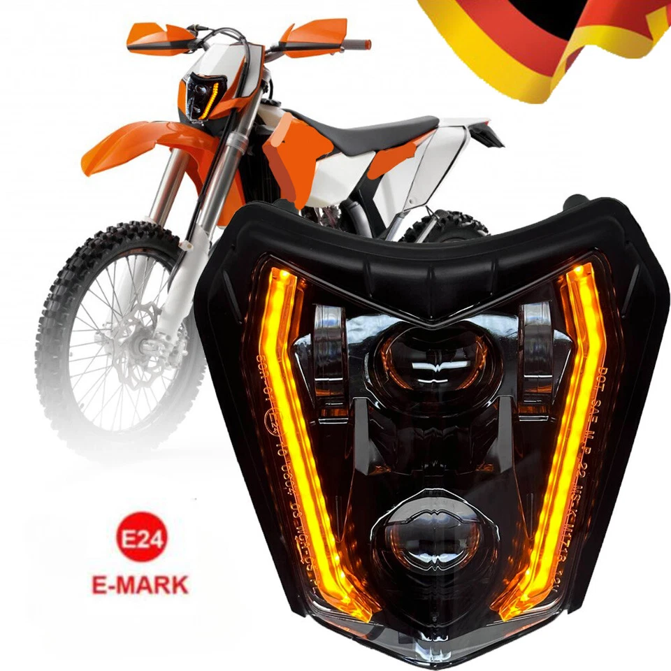 KTM 200 250 300 450 500 XCW 500 EXC-F TE 125 Faro LED Intermitente