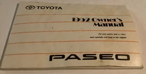 1992 Toyota Paseo Owners Manual User Guide Reference Operator Book - Picture 1 of 3