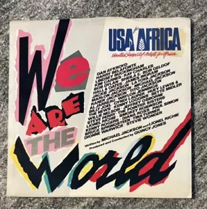 We Are The World /Grace USA For Africa (1985) 45 Columbia Record Michael Jackson - Picture 1 of 4