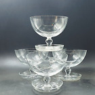 Vintage Clear Glass Footed Parfait Bowl Stemmed Base MCM Lot of 5 Preowned