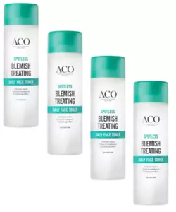 4x ACO Tonico Viso Quotidiano Senza Macchie - Pulizia e Chiarificazione dei Pori, 200 ml - Foto 1 di 3