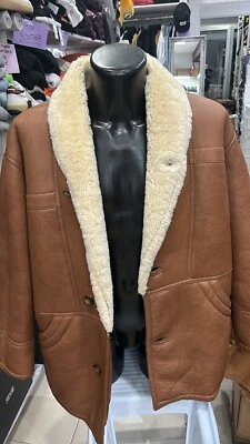 Shearling Montone Usato Uomo Man Marrone Tg54 LLD327 - Immagine 1 di 4