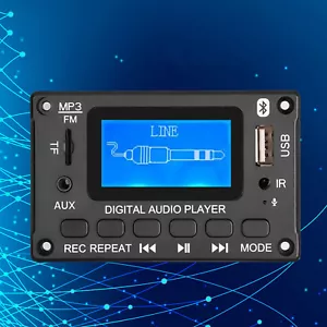 Bluetooth 5.0 MP3 WMA Decoder Board LCD Wireless Car Audio USB TF FM AUX Playe8l - Picture 1 of 10