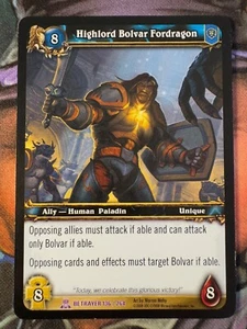 World of Warcraft TCG Betrayer 136/264 Highlord Bolvar Fordragon - Imagen 1 de 2