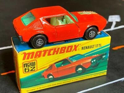 Matchbox 62 Renault 17 TL En Caja Original - Coche y Caja NINGUNO MEJOR EN INTERWEB Foto 1 de 4