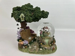 Pfaltzgraff Portfolio Naturewood Musical Snow Globe Figurine Garden Scene - Picture 1 of 9