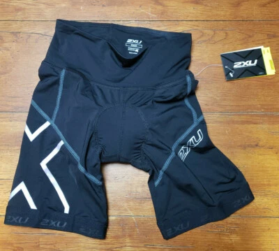 2XU Shorts de Ciclismo Feminino XS Fusion Pro Estofamento Grosso Preto Compressão X-PEQUENO - Imagem 1 de 4