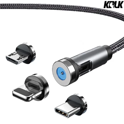 3 In 1 Charging Cable Usb For IPhone, Micro, USB-C, (1m & 2m + 6Ports Included) - Image 1 of 4