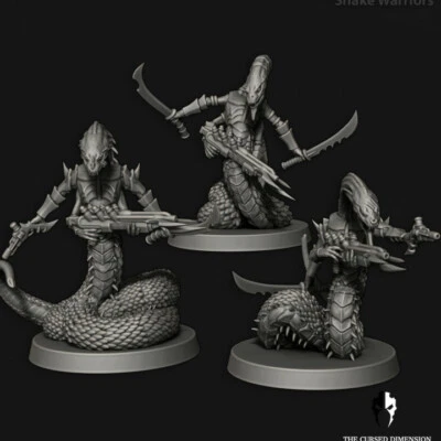 Compatible con Wargames - Dark Court - Battle Snakes x 4 - Eldar Ones