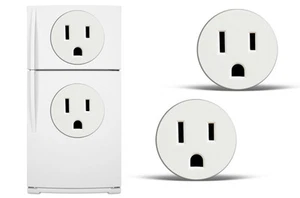 Trocken Entfernbar Kühlschrank Vinyl Elektrisch Ausgang Aufkleber Lustig - Picture 1 of 1