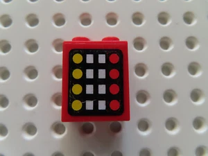 LEGO 1 x Panel Wand 4864apb001 1x2x2 rot Sticker Armatur 6385 - Bild 1 von 1