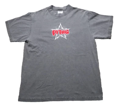 VTG Y2K PYTHIA Men's T-Shirt Medium Faded Gray Short-Sleeve Skater Streetwear - Image 1 of 4