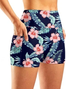 Pudolla X-Small Women’s Swim Shorts High Waisted Bathing Bottom Tummy Control XS - Picture 1 of 10