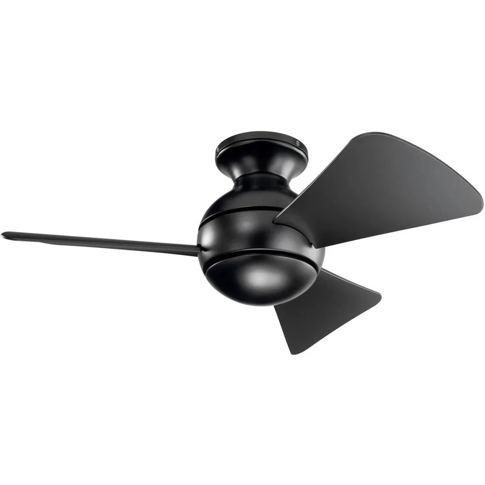 Kichler Lighting 330150SBK Sola 34 inch Satin Black Ceiling Fan - Image 1 of 4