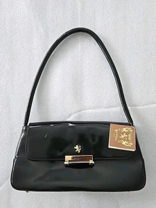 Bolso de Hombro Pratesi Firenze Cuero Barchetta Negro R290 Hecho en Italia - Imagen 1 de 5