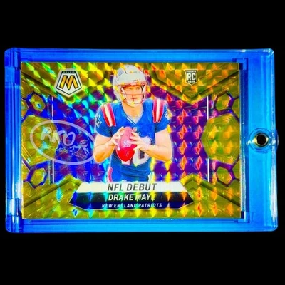 Drake Maye RARE ROOKIE RC GOLD MOSAIC REFRACTOR INVESTMENT CARD SSP PATRIOTS - Image 1 of 4