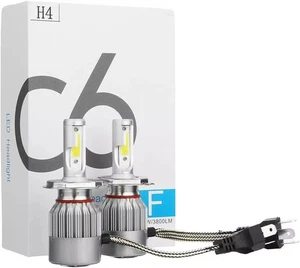 KIT 2 Lampadine H4 CANBUS a LED Fari Auto Moto Lampada Luce Bianca 80W 6000K - Foto 1 di 6