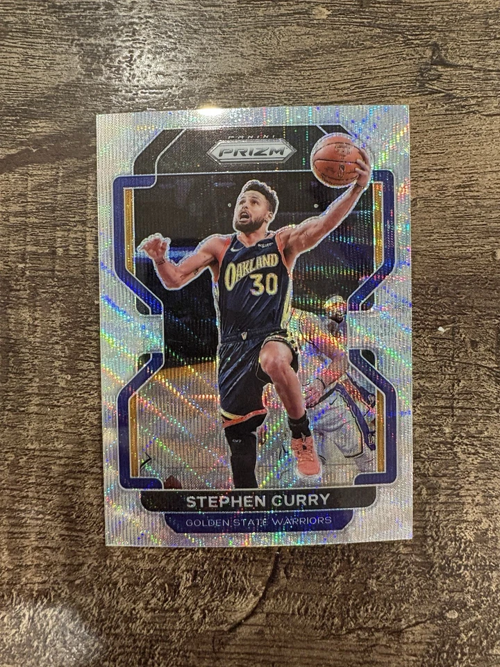 2021-22 Panini Prizm STEPHEN CURRY #154 SILVER WAVE PRIZM WARRIORS - Image 1 of 1