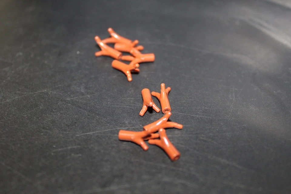 LEGO Reddish Brown Plant Flower Stem with 3 Stems Pack of 10 - Image 1 of 1