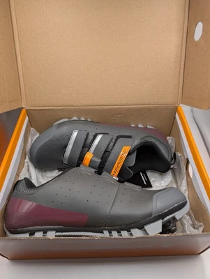 Muddy Fox MTB100 Cycling Shoes - Grey/Berry Colour - Ladies UK 5 - Brand New - Image 1 of 4