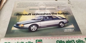 1985 ? RENAULT FUEGO TURBO  Original Sales Advert - Picture 1 of 1